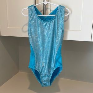 Gymnastics leotard blue, M (7/8)